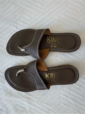 Kino Women’s Brown Leather Slide Sandals